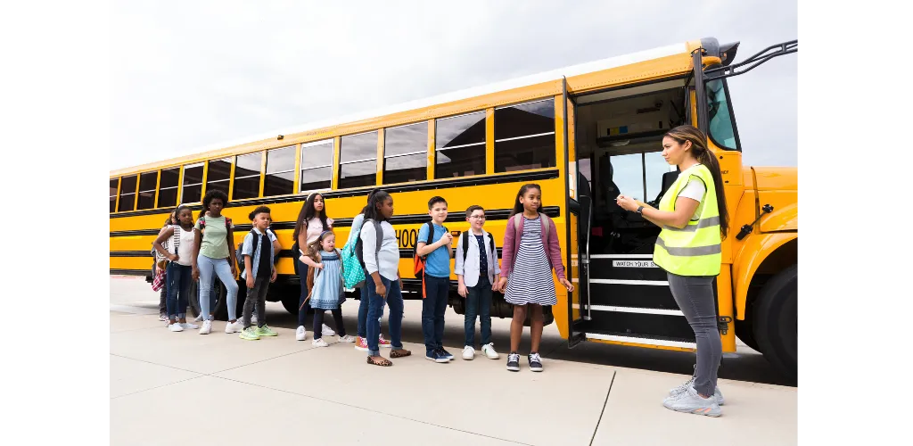 Smart school transport app concept in Dubai