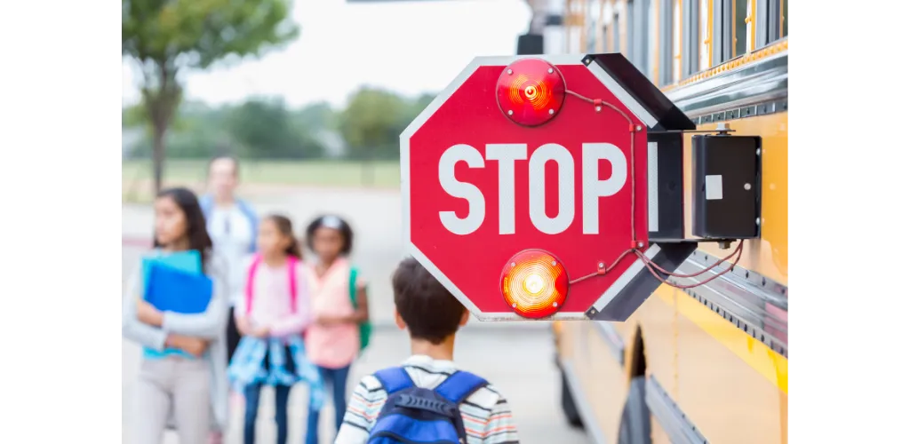 AI route optimization concept for school buses